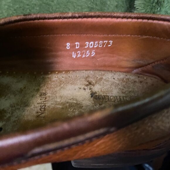 Allen Edmonds Mens Loafers Size 8D Tassel Brown Nashua Leather - Picture 8 of 15